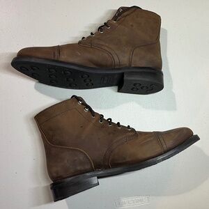 Women’s size 12 Thursday brown suede leather ankle boots, lace up